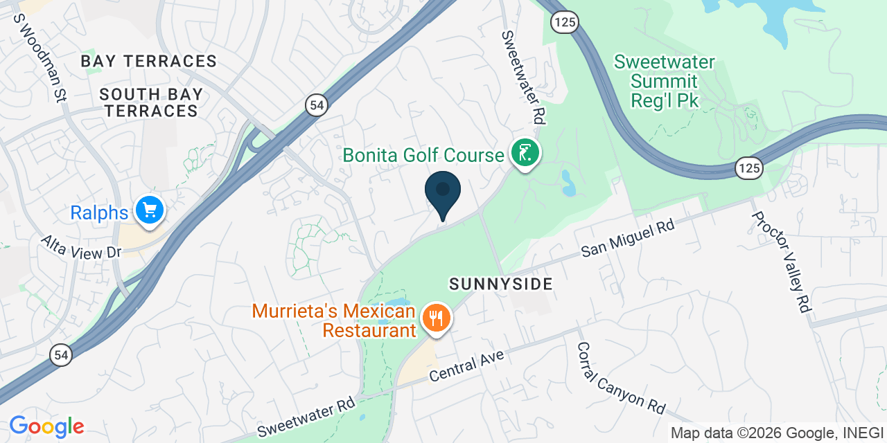 Map showing Bonita, San Diego County, CA