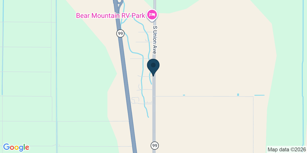 Map showing Kern County, CA