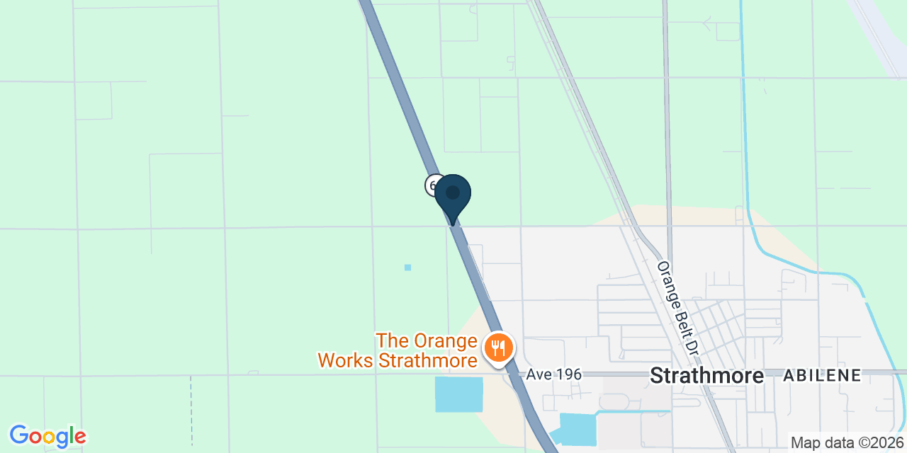 Map showing Tulare County, CA