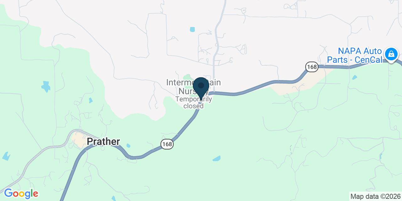 Map showing Auberry, Fresno County, CA
