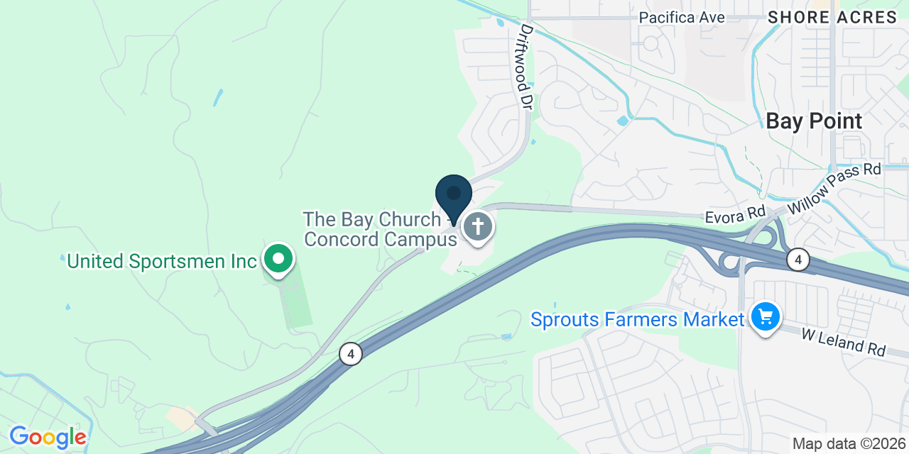 Map showing Bay Point, Contra Costa County, CA