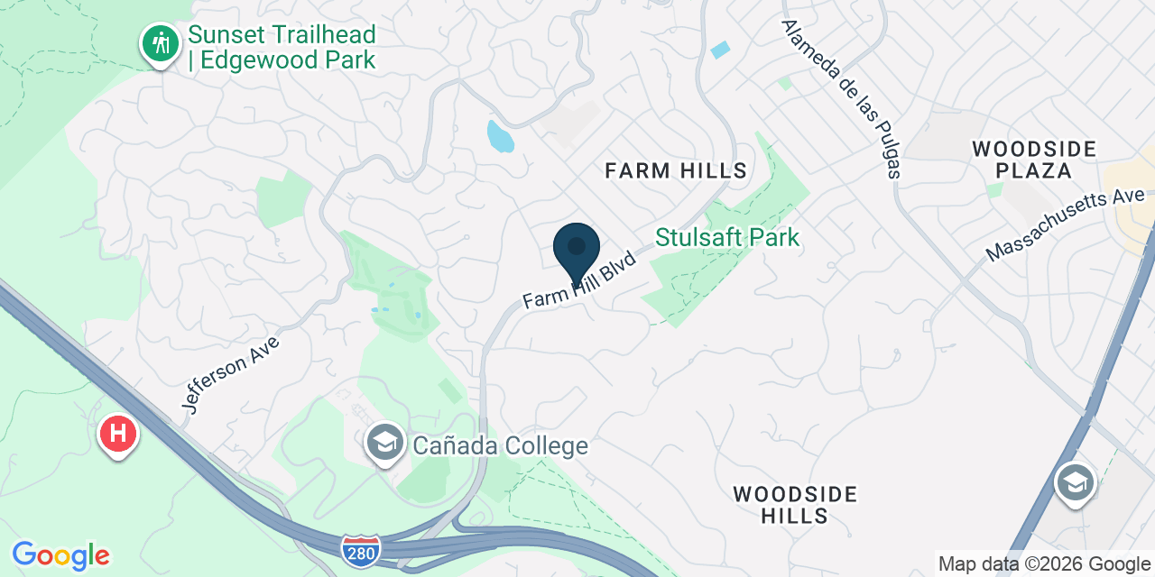 Map showing San Mateo County, CA