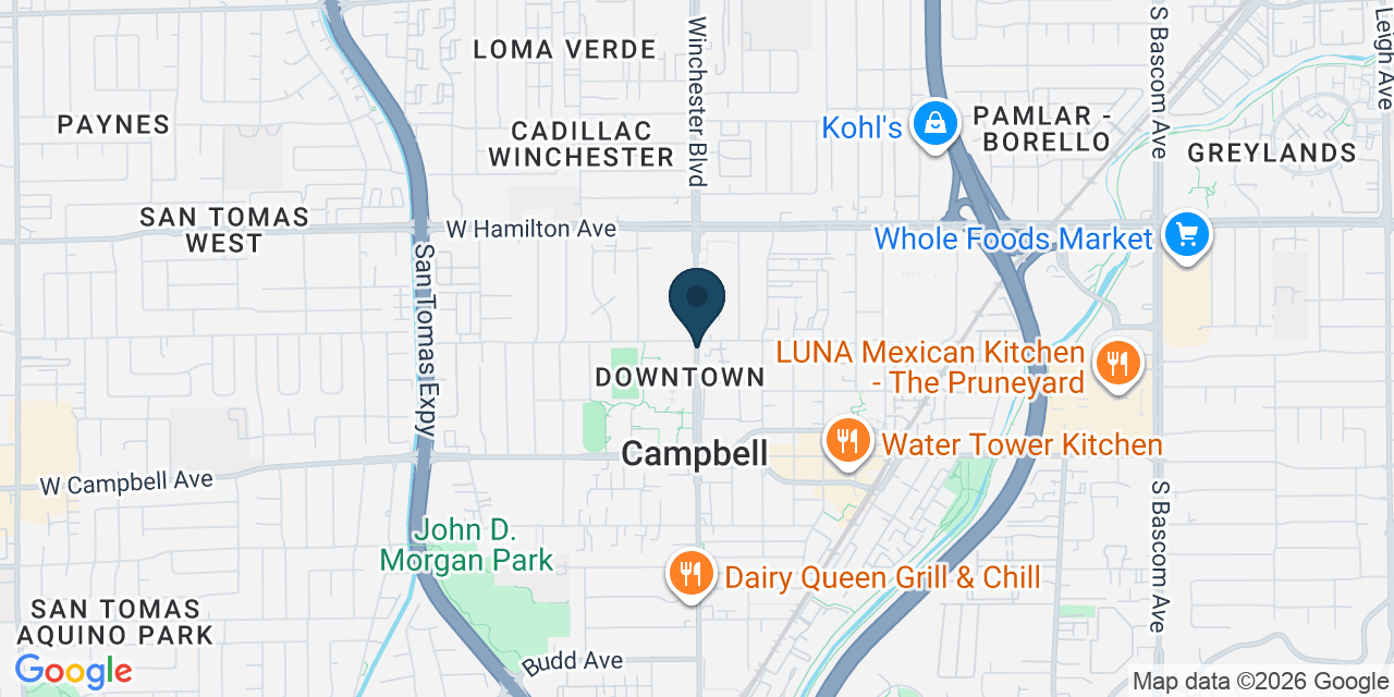Map showing Santa Clara County, CA