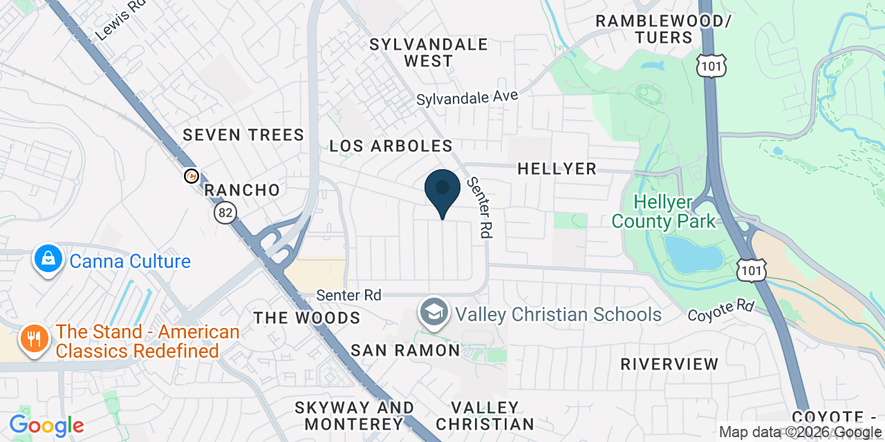 Map showing San Jose, Santa Clara County, CA