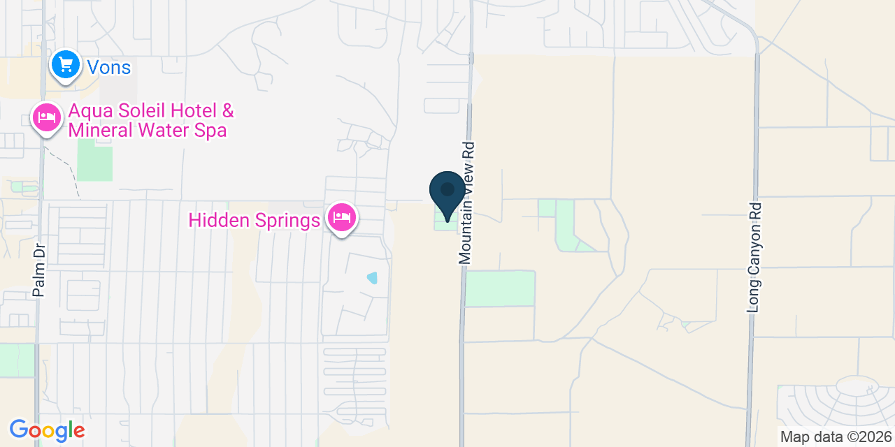 Map showing Desert Hot Springs, Riverside County, CA