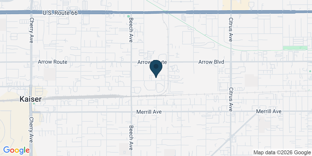 Map showing Fontana, San Bernardino County, CA