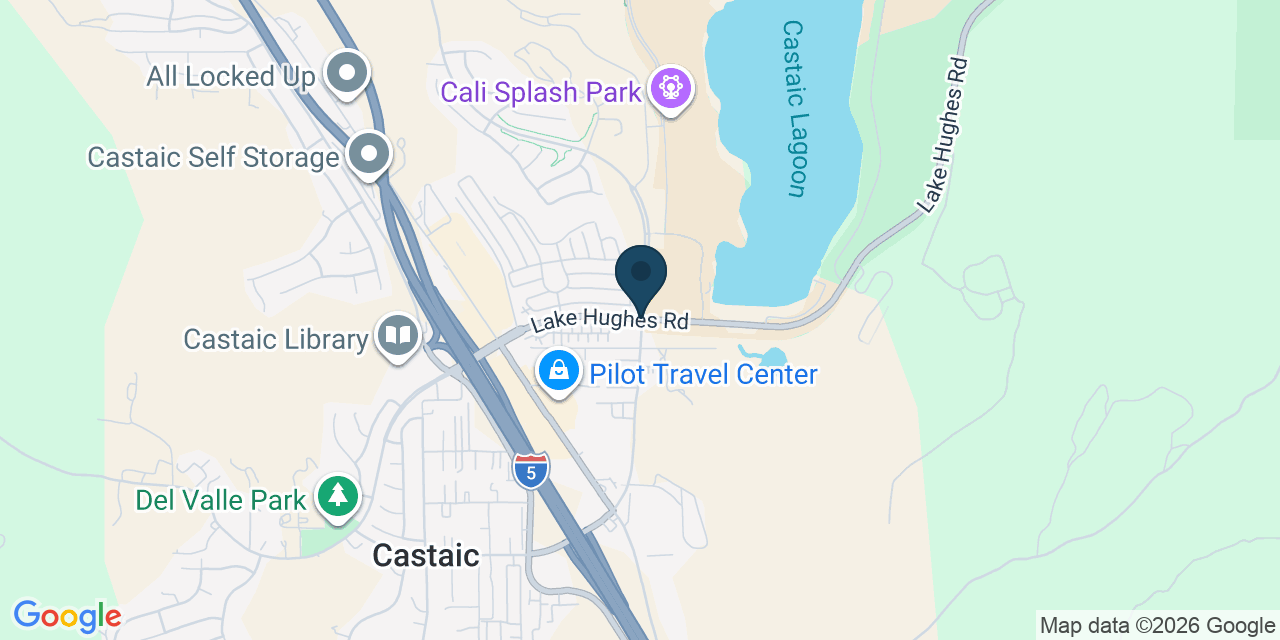 Map showing Castaic, Los Angeles County, CA