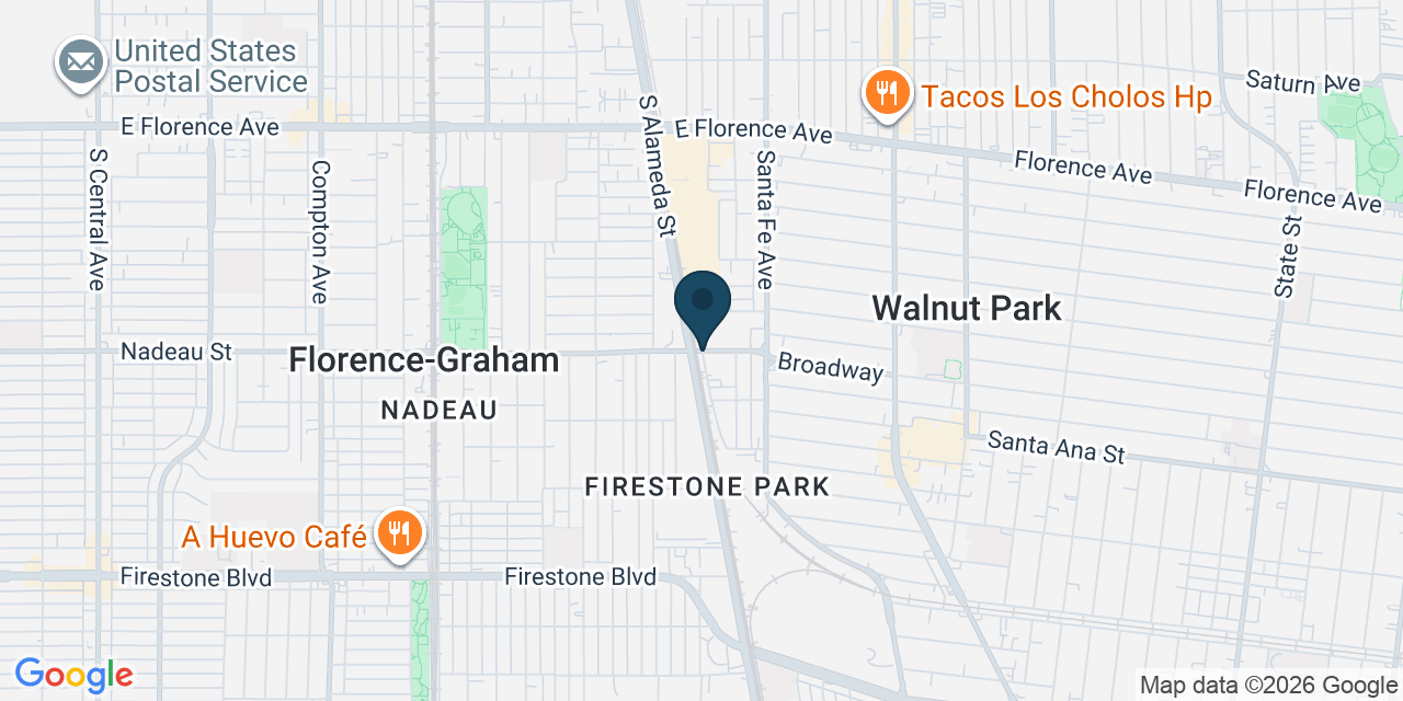 Map showing Florence-Graham, Los Angeles County, CA