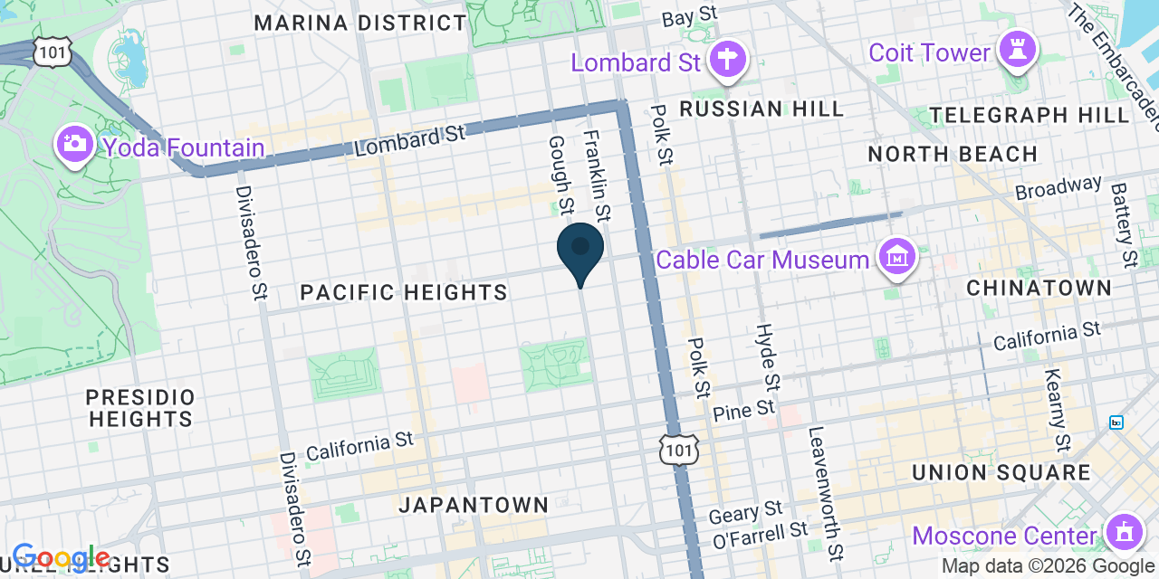 Map showing San Francisco, San Francisco County, CA