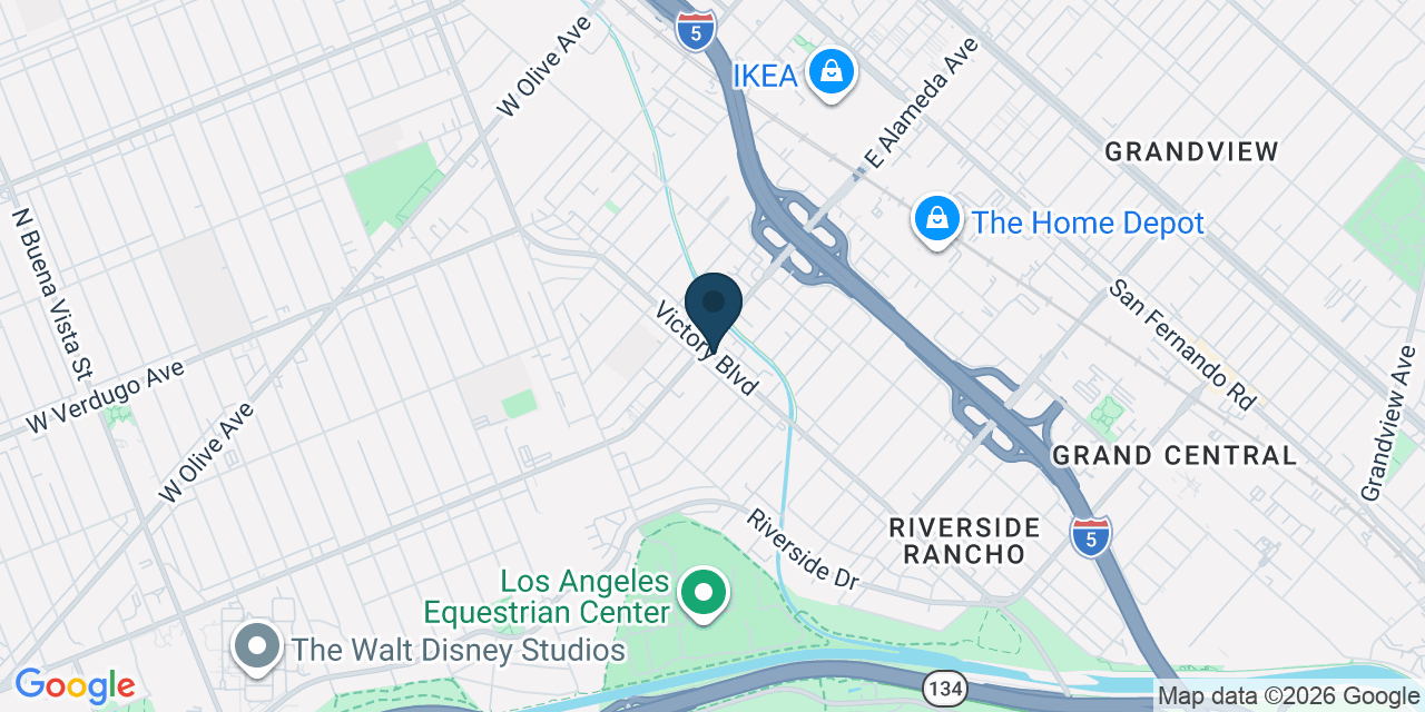 Map showing Los Angeles County, CA