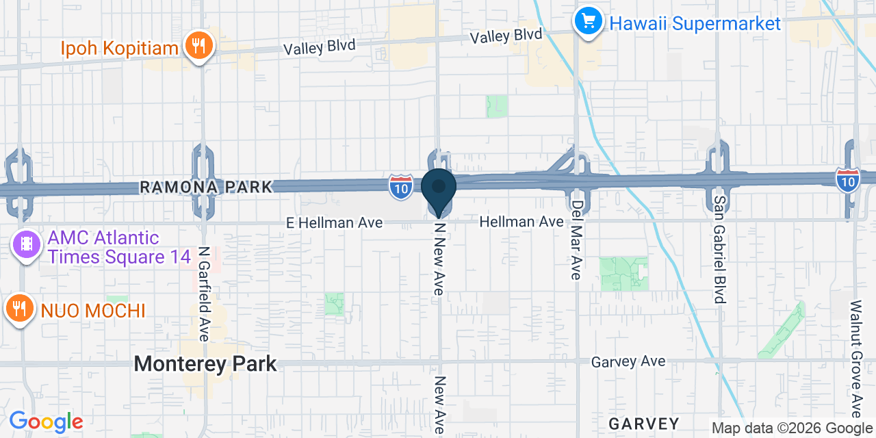Map showing Los Angeles County, CA