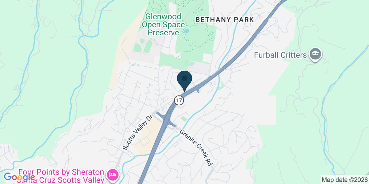 Map showing Scotts Valley, Santa Cruz County, CA