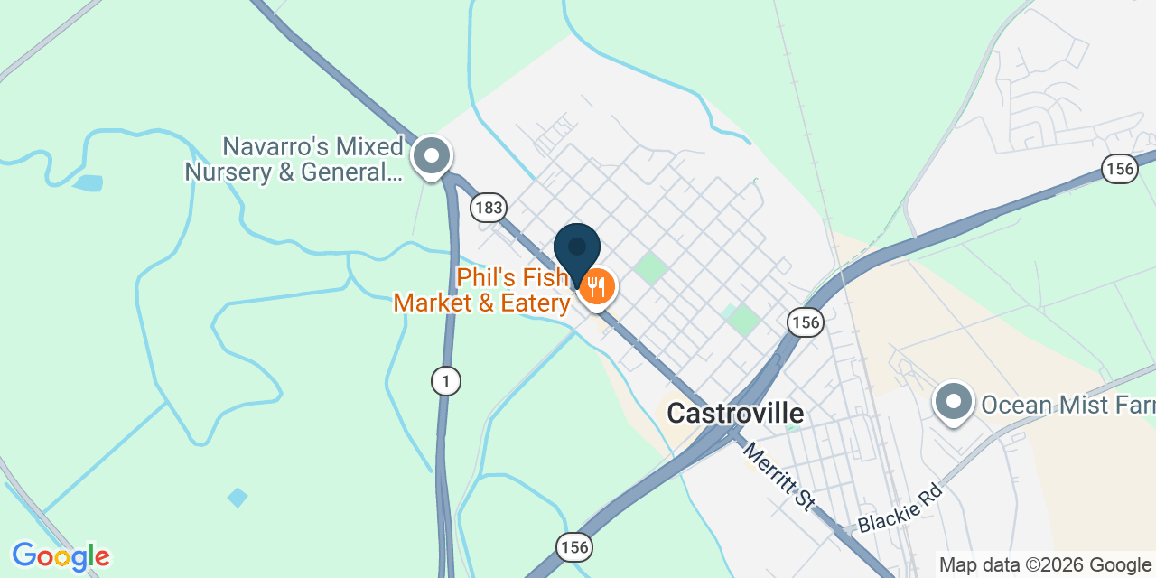 Map showing Castroville, Monterey County, CA