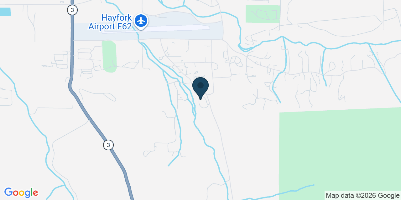 Map showing Hayfork, Trinity County, CA