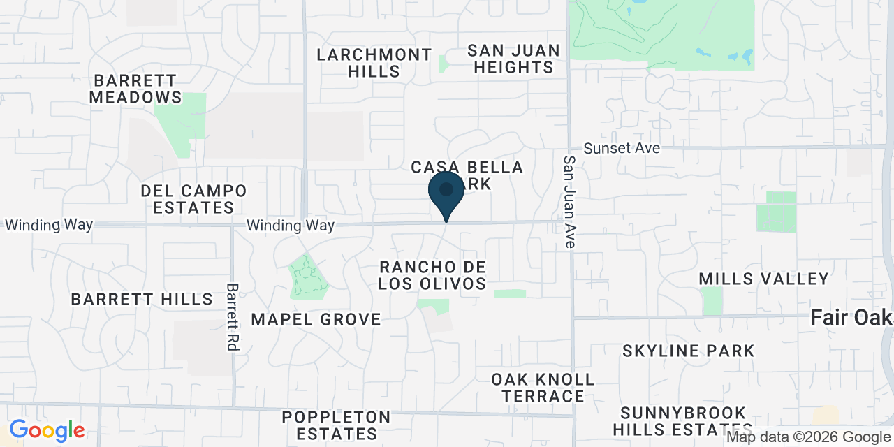 Map showing Carmichael, Sacramento County, CA