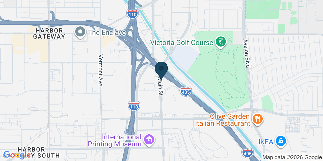 Map showing Gardena, Los Angeles County, CA