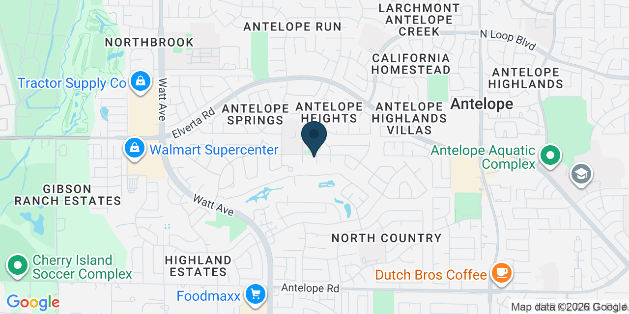 Map showing Antelope, Sacramento County, CA