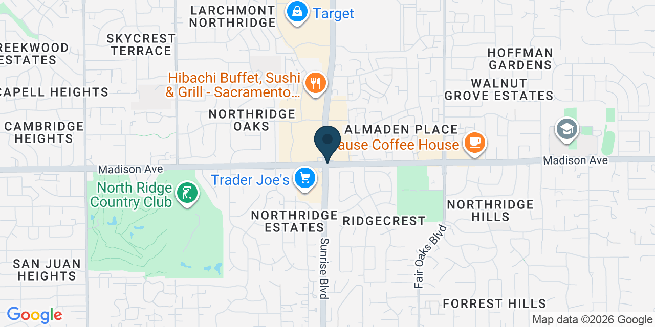 Map showing Citrus Heights, Sacramento County, CA
