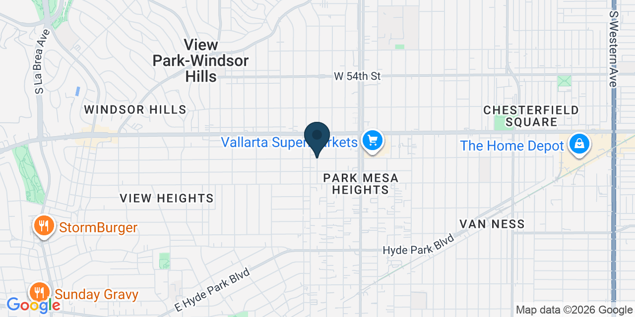 Map showing South Los Angeles, Los Angeles County, CA