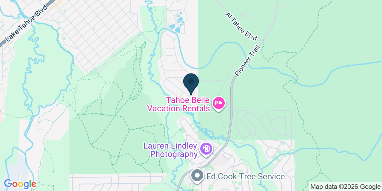 Map showing South Lake Tahoe, El Dorado County, CA
