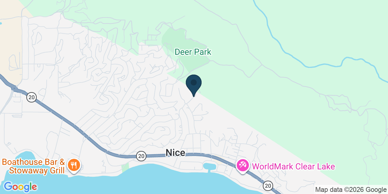 Map showing Nice, Lake County, CA