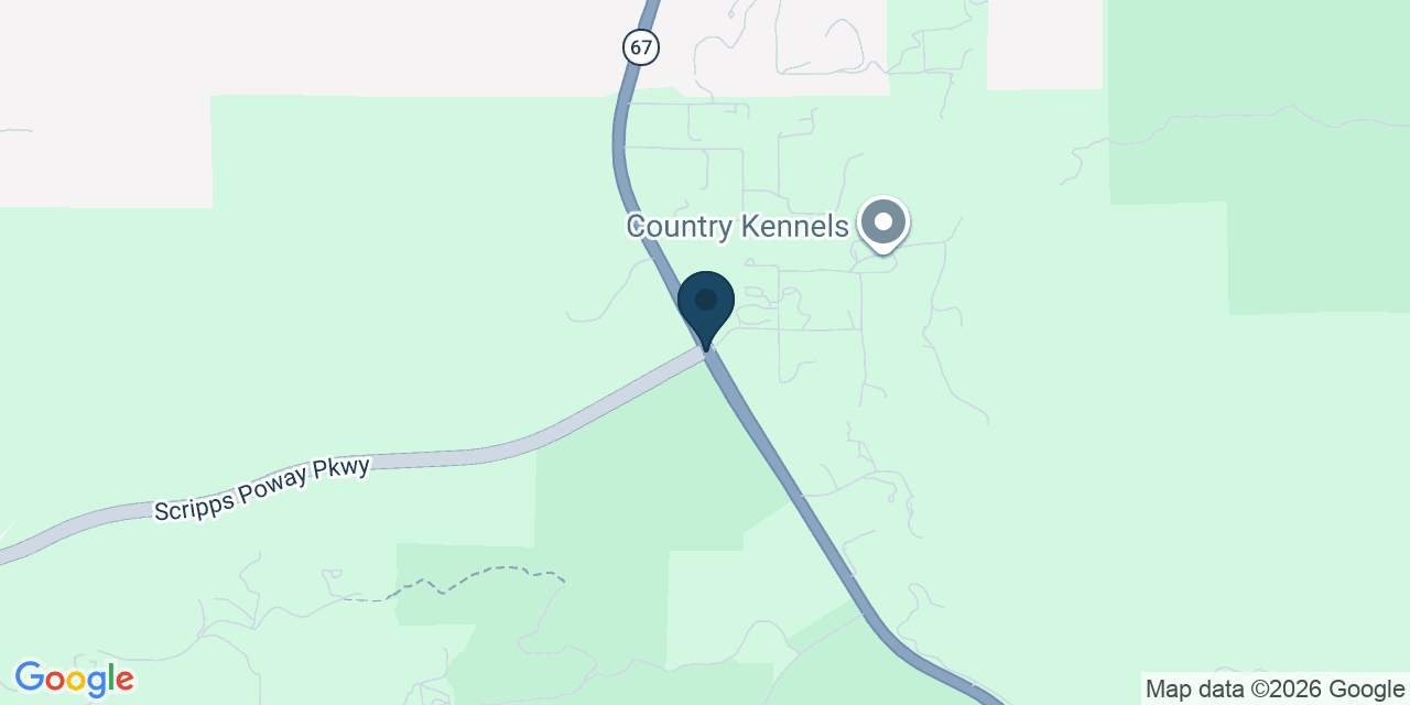 Map showing San Diego County, CA