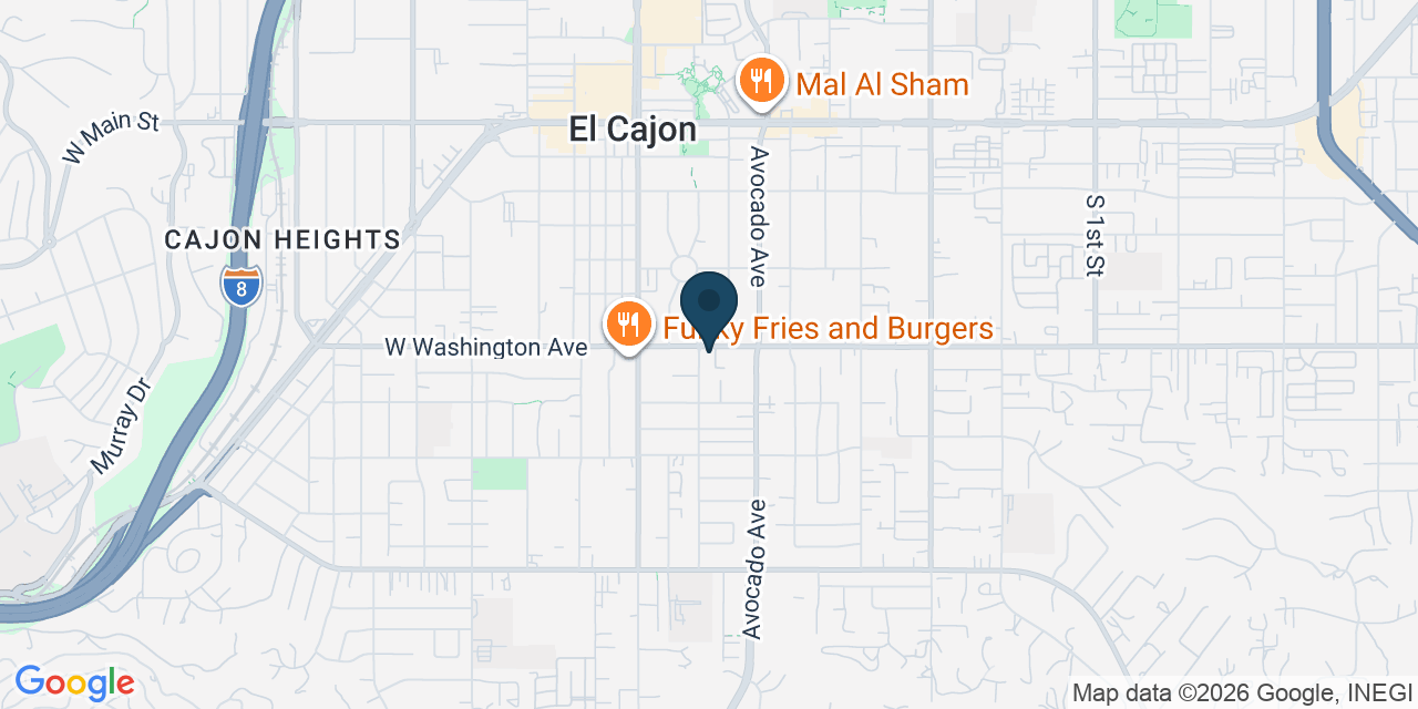 Map showing El Cajon, San Diego County, CA