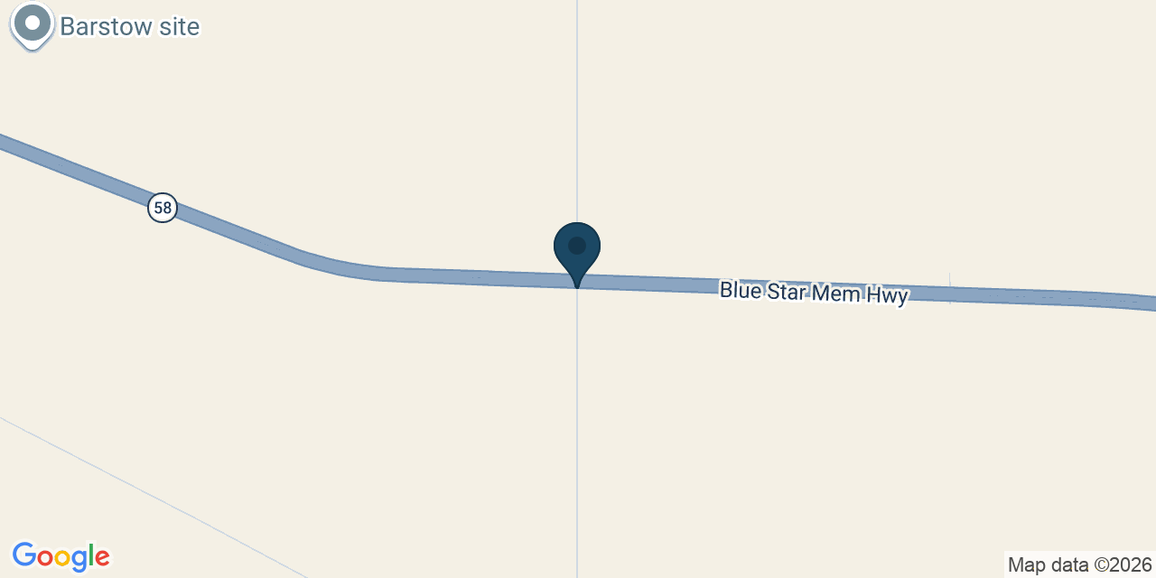 Map showing Hinkley, San Bernardino County, CA