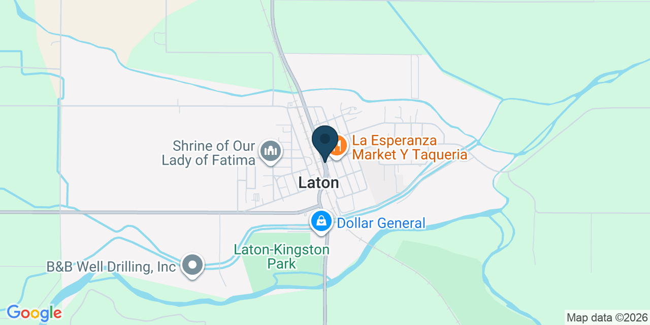 Map showing Laton, Fresno County, CA