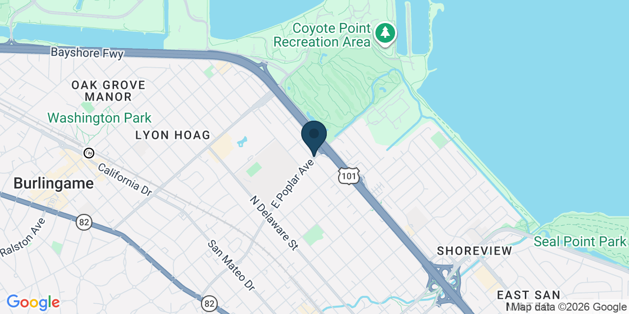 Map showing San Mateo, San Mateo County, CA