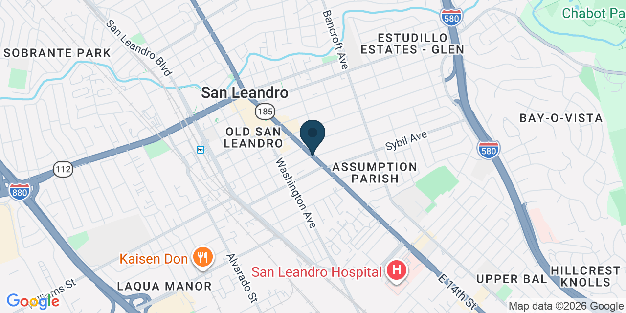 Map showing Alameda County, CA