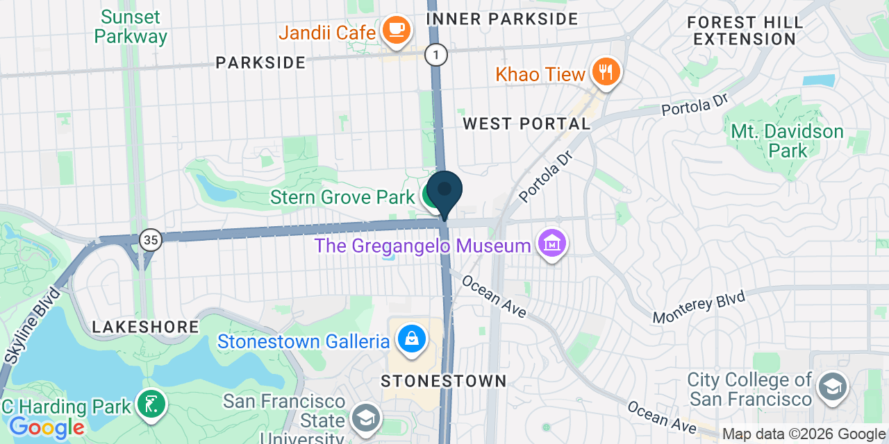 Map showing San Francisco, San Francisco County, CA