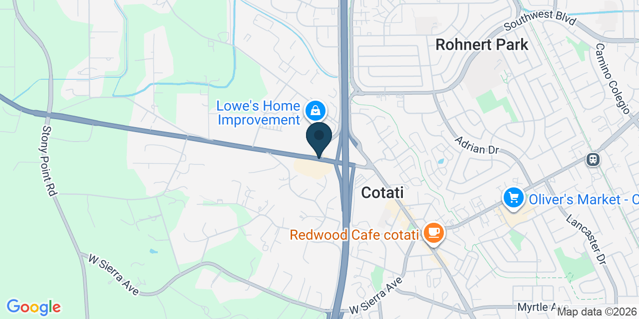 Map showing Cotati, Sonoma County, CA