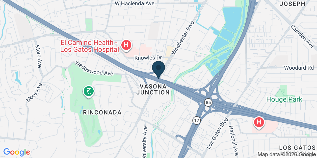 Map showing Los Gatos, Santa Clara County, CA