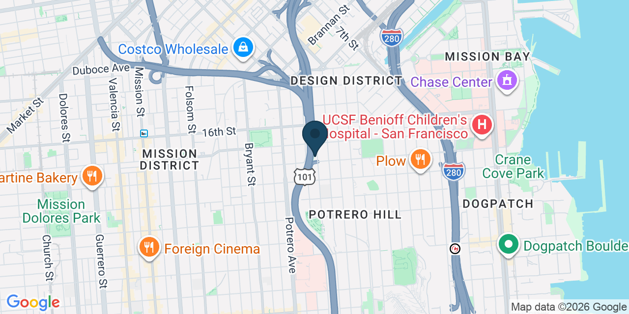 Map showing San Francisco, San Francisco County, CA