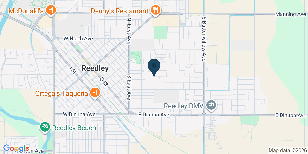 Map showing Fresno County, CA