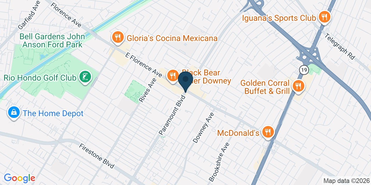 Map showing Los Angeles County, CA