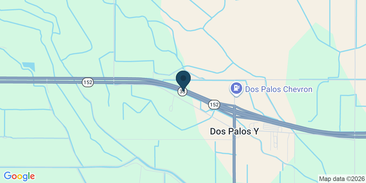Map showing Dos Palos Y, Merced County, CA