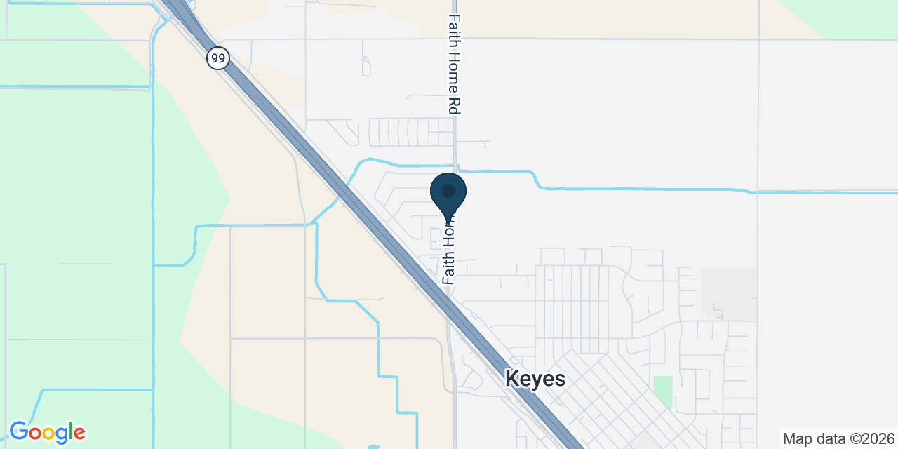 Map showing Keyes, Stanislaus County, CA