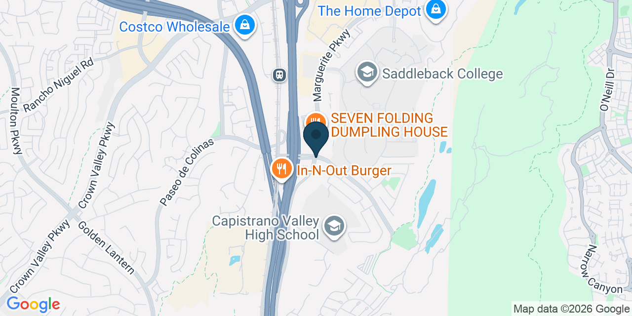 Map showing Mission Viejo, Orange County, CA