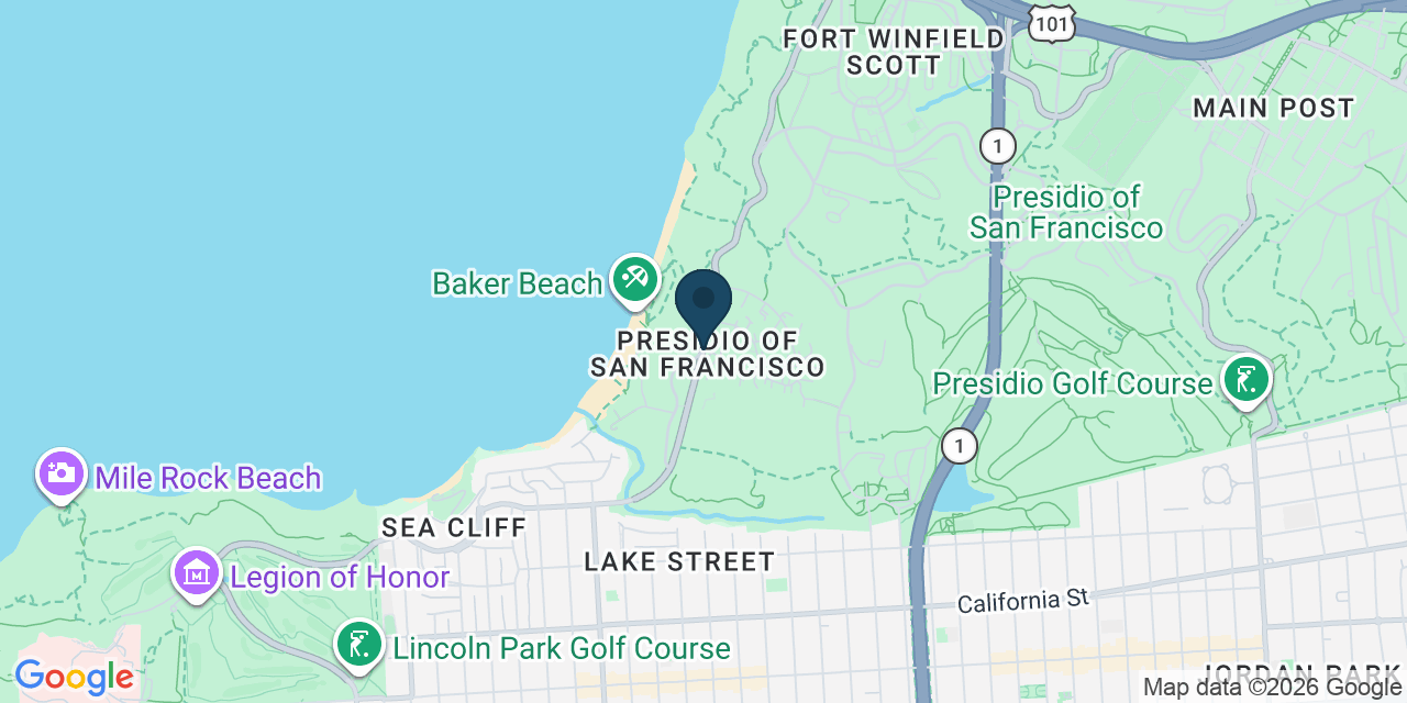 Map showing San Francisco, San Francisco County, CA