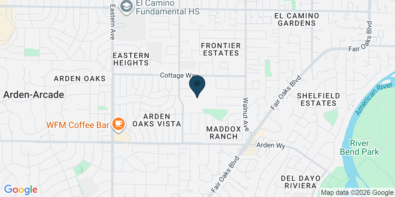 Map showing Carmichael, Sacramento County, CA