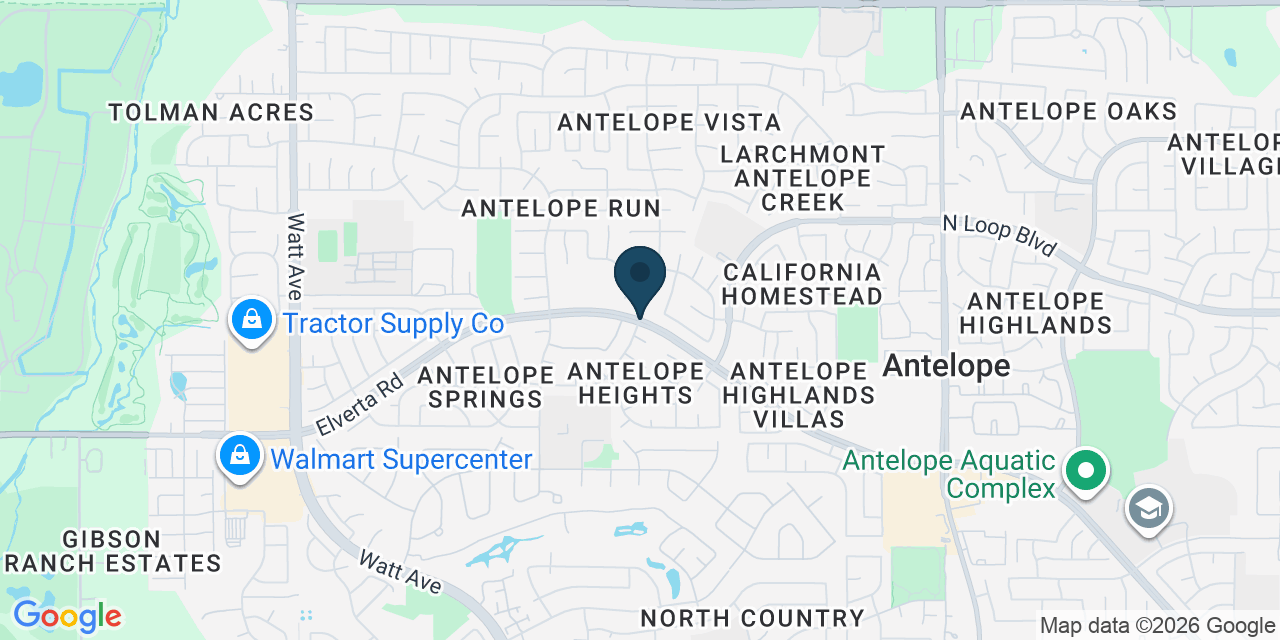 Map showing Antelope, Sacramento County, CA