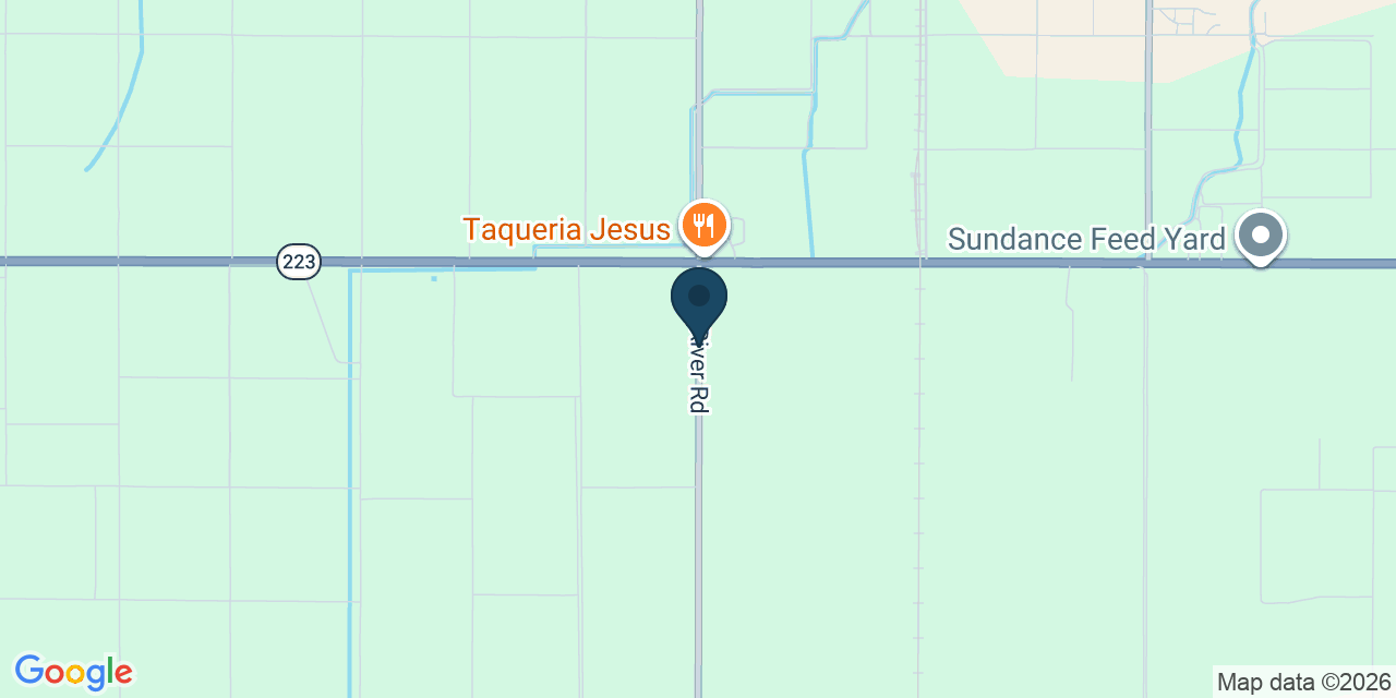 Map showing Kern County, CA