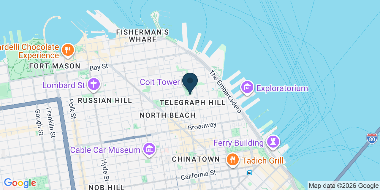 Map showing San Francisco, San Francisco County, CA