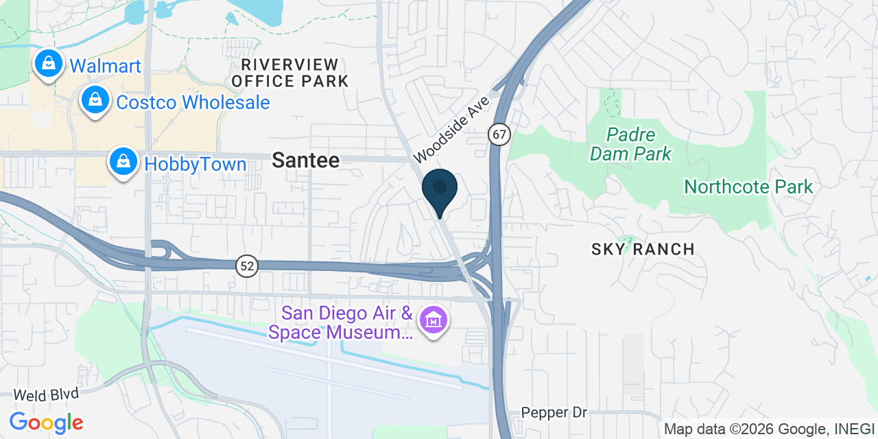 Map showing San Diego County, CA