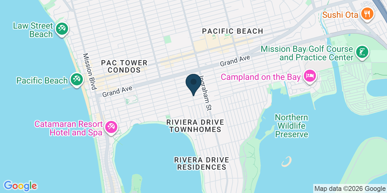 Map showing San Diego, San Diego County, CA