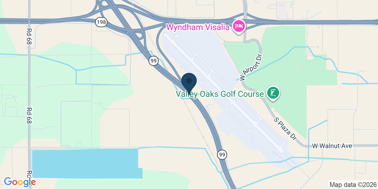 Map showing Visalia, Tulare County, CA