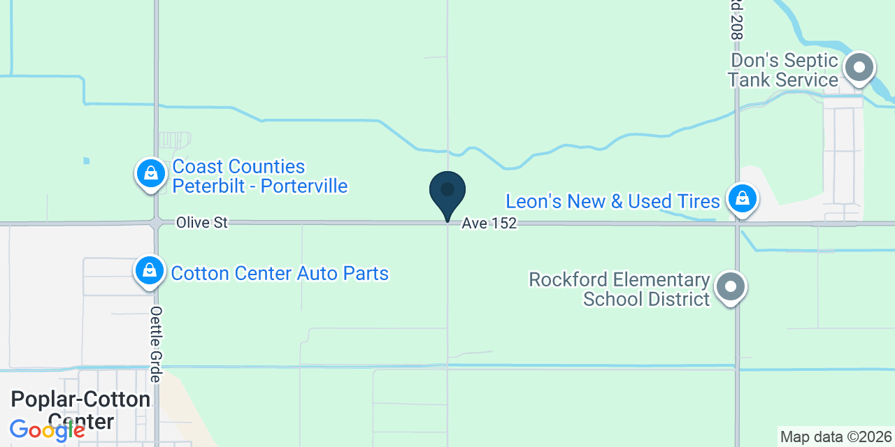 Map showing Tulare County, CA