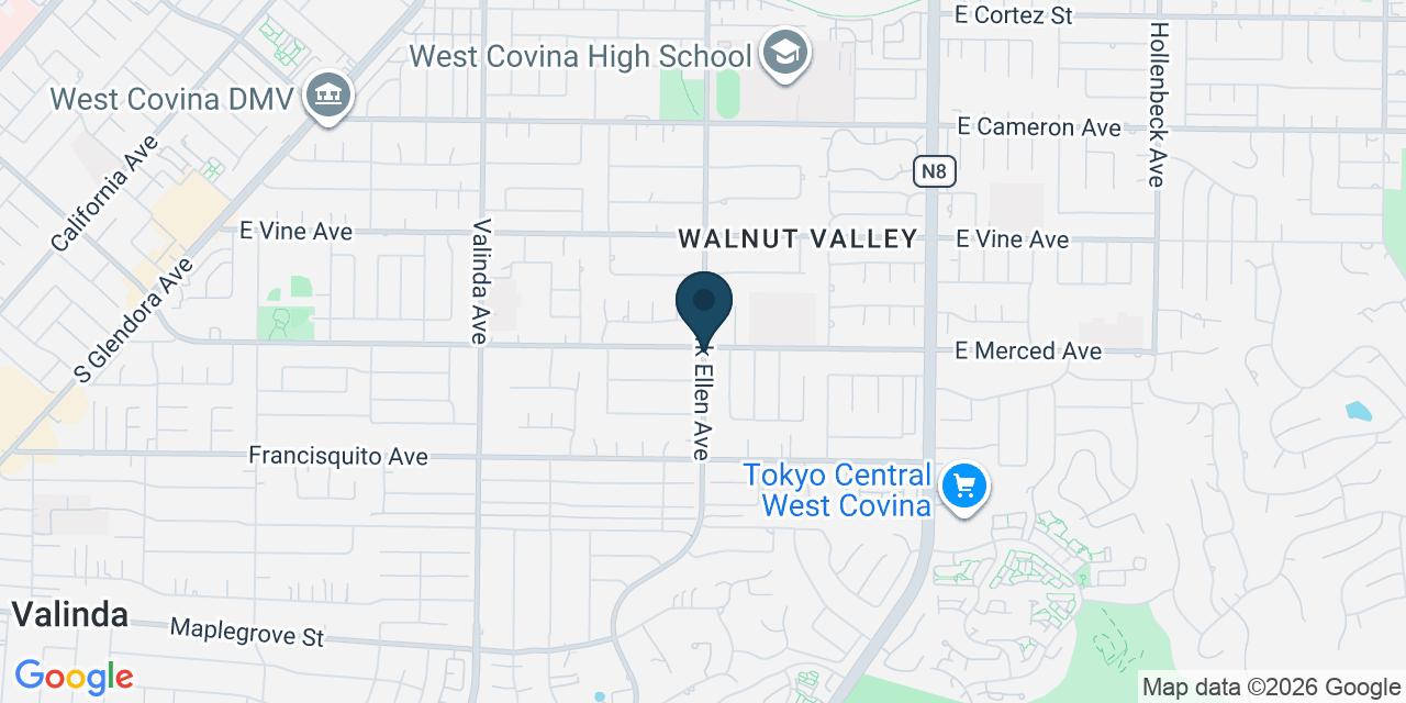 Map showing Los Angeles County, CA